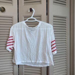 white flowy crop top